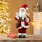 Glitzhome® 18" Faux Fur Christmas Mail Santa Figurine